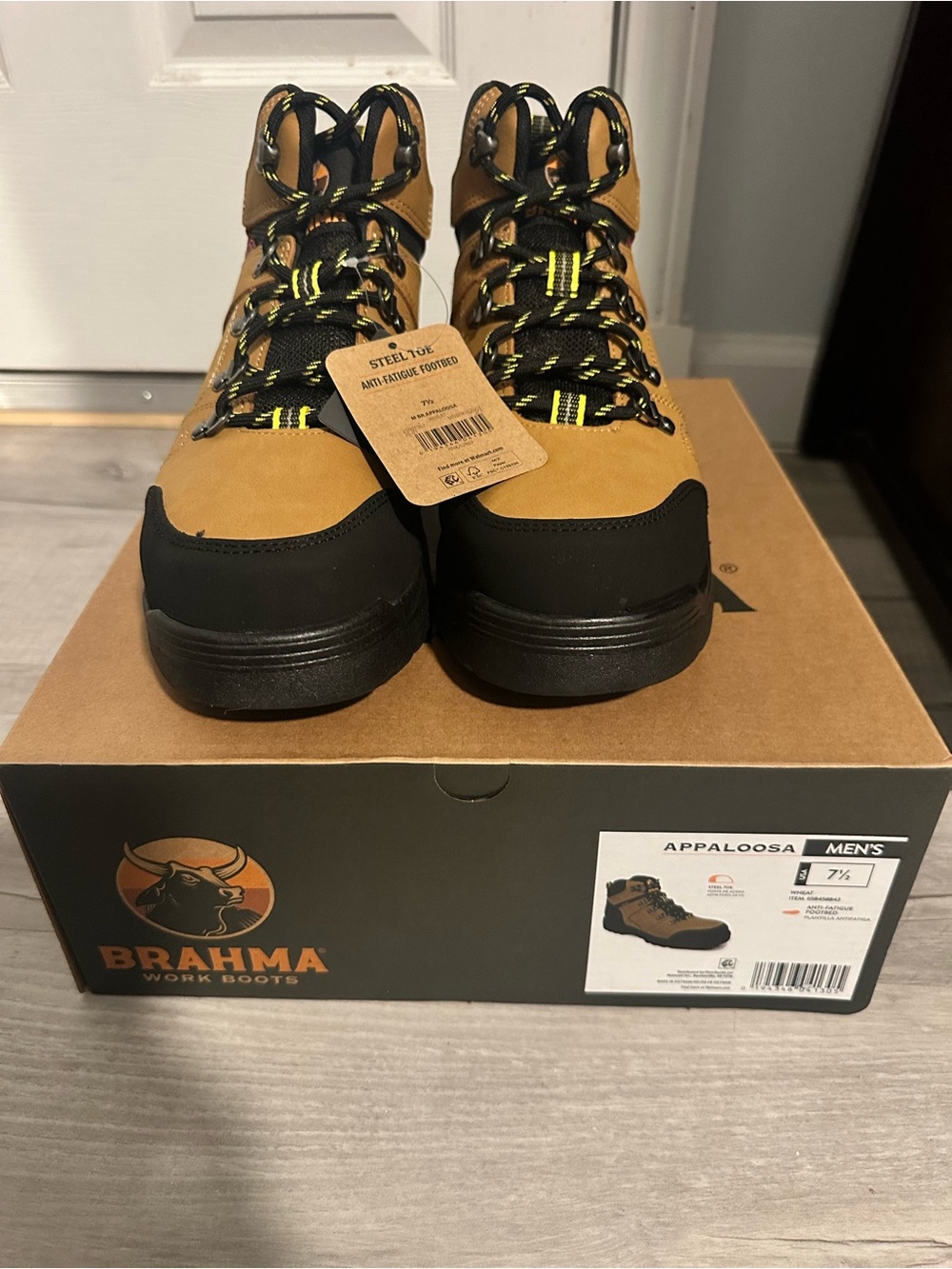 Brahma Men's Tan and Black Work Boots